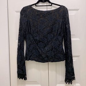 Jessica McClintock black lace top
